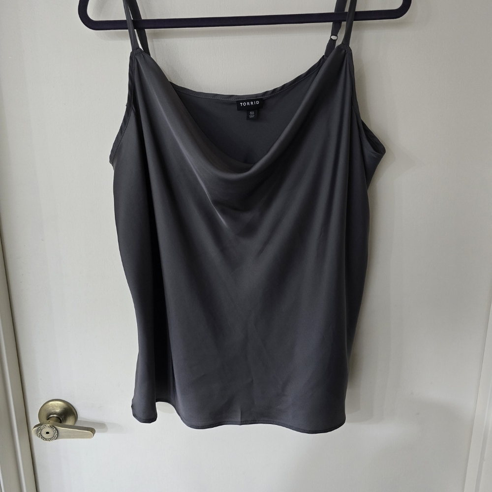 Torrid Gray Women's Cowl Neck Top